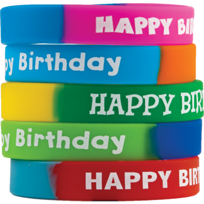 Fancy Happy Birthday Wristbands