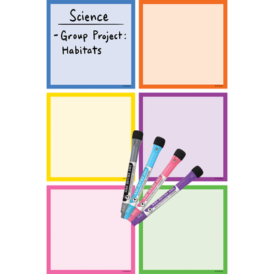 Colorful Dry Erase Magnetic Square Notes