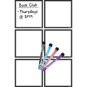 Black and White Dry Erase Magnetic Square Notes