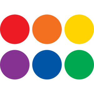 Spot On Floor Markers Colorful Circles - 4"
