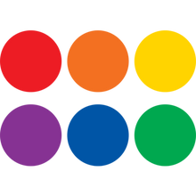 Load image into Gallery viewer, Spot On Dry Erase Desktop Writing Spots Colorful Circles 4&quot;
