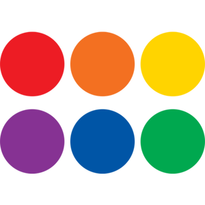 Spot On Dry Erase Desktop Writing Spots Colorful Circles 4"