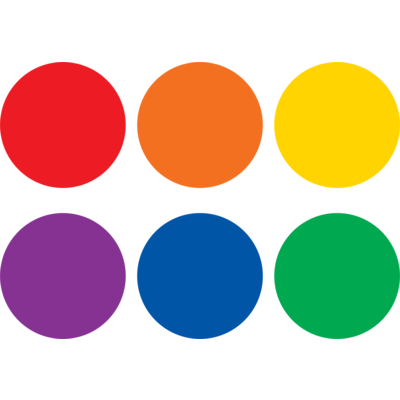 Spot On Dry Erase Desktop Writing Spots Colorful Circles 4