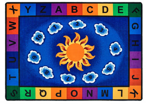 Sunny Day Learn and Play Carpet 4'5x5'10' Oval