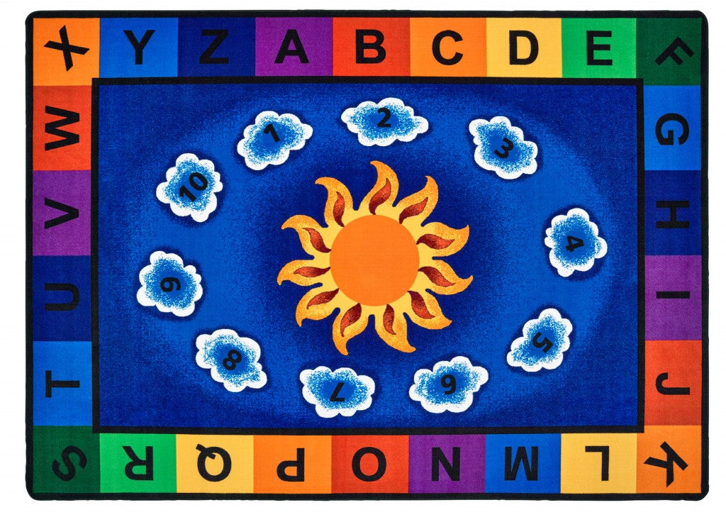 Sunny Day Learn and Play Carpet 4'5x5'10' Oval