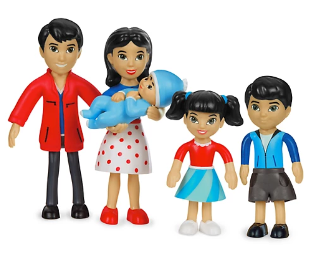 Pose and Play Dolls Asian Family