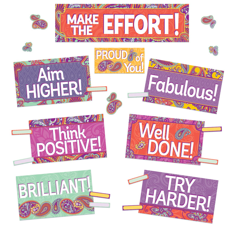 Paisley Class Management Mini Bulltin Board Set