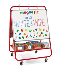 Load image into Gallery viewer, Double Wide Teaching Easel with casters
