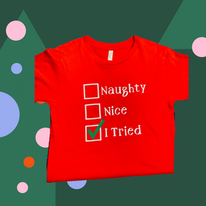 Naughty or Nice T-shirt Adult