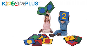 Shapes and Number Carpet Squares, Set of 20