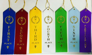 Sports Placement Tagged Ribbons Bulk 50 ribbons