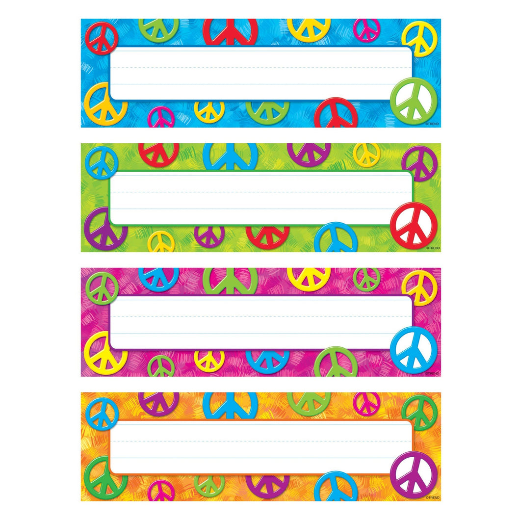 Peace Sign Name Plates