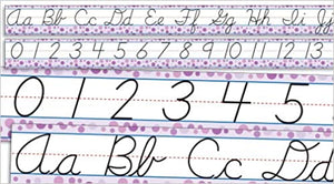 Modern Cursive Alphabet and Numbers 0-30 BB Set