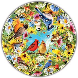 Backyard Birds Round Puzzle 500 pieces