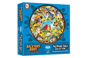 Backyard Birds Round Puzzle 500 pieces