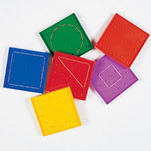 Load image into Gallery viewer, Double Sided Rainbow 5&quot; Geoboards Set of 6
