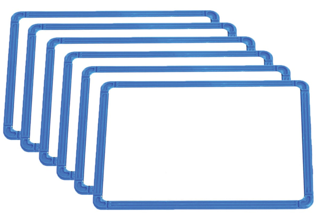 Magnetic Plastic Frame Whiteboard set of 6