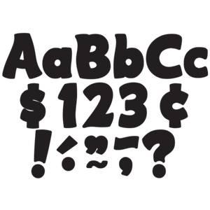 Black Funtastic 4" Letters Combo Pack