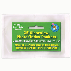 Clearview Self Adhesive Photo/Index 4x6 Pockets