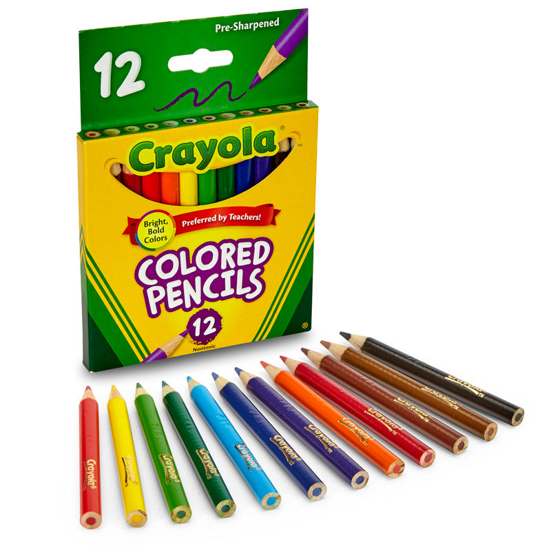 Colored Pencils 12 ct Half Langth