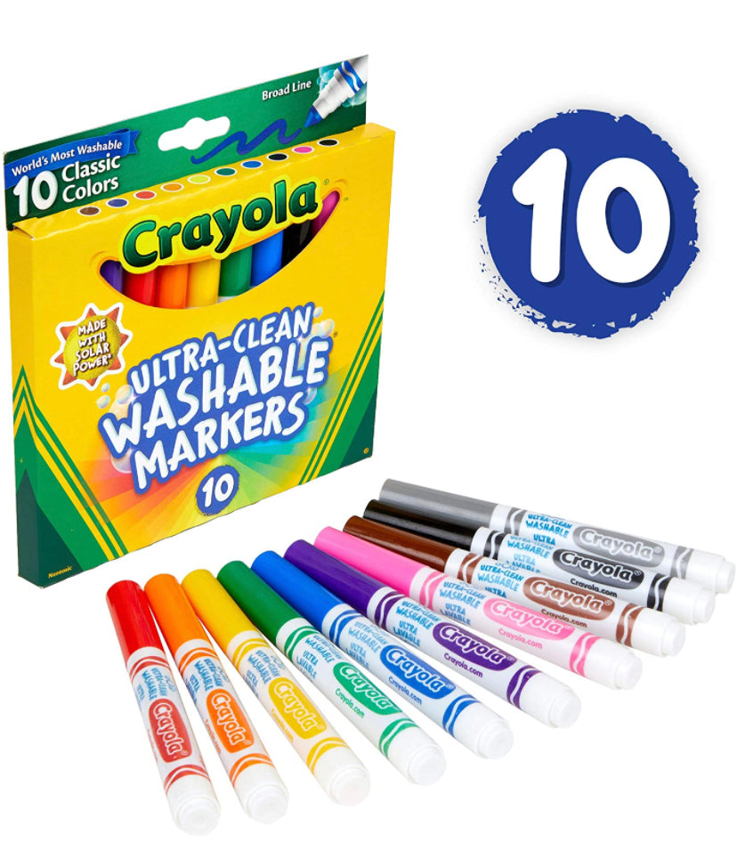 Crayola Ultra-Clean Washable Markers set of 10 – The Learning World