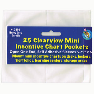 Clearview Self Adhesive Mini Incentive Chart Pockets