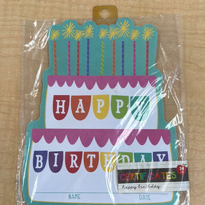 Happy Birthday Certificates