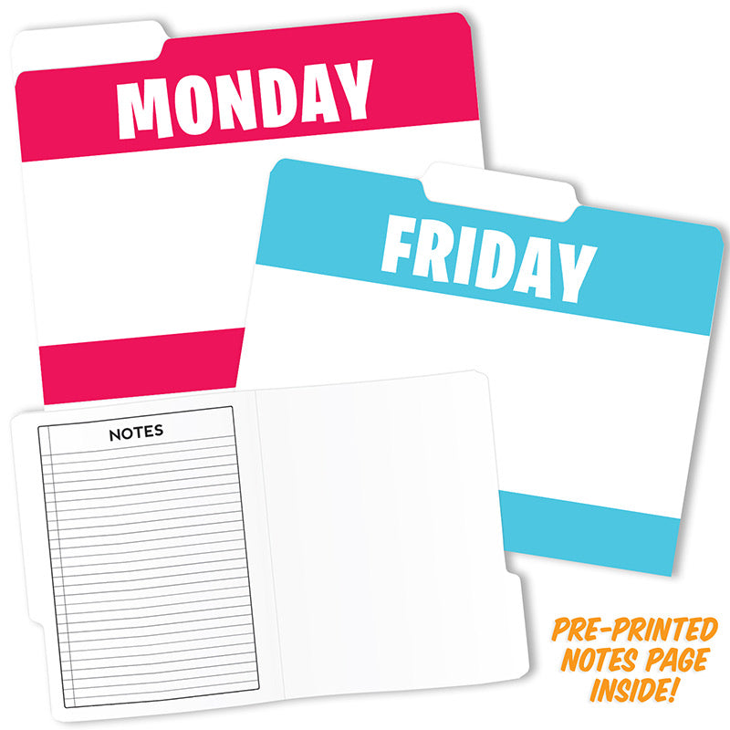 Day of the Week Design File Folders