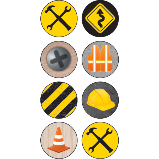 Under Construction Mini Chart Stickers