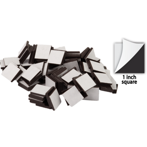 Adhesive Magnetic Squares 1" 50-Pack