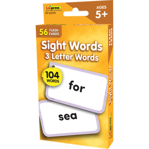 Sight Words Flash Cards - 3 Letter Words