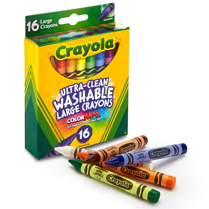 Crayola Washable Large Crayons 16 pk