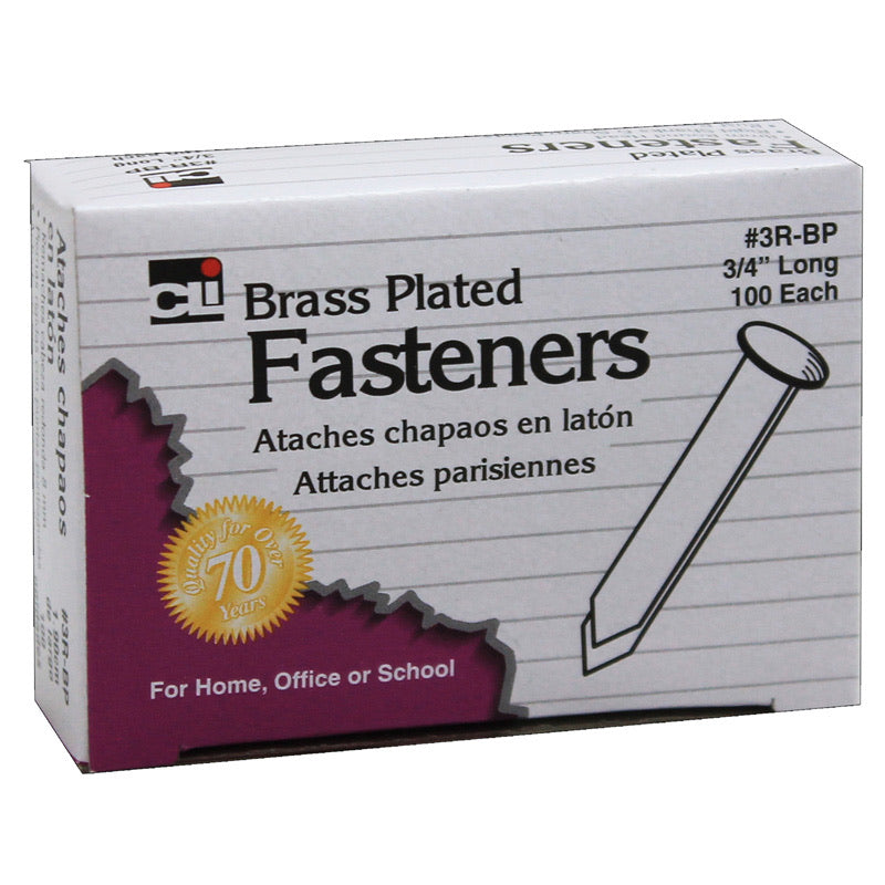 Brass Paper Fateners 100 per box