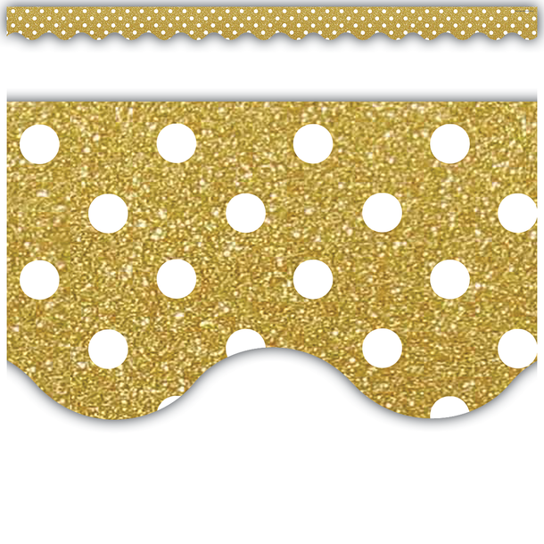 Gold Shimmer Polka Dots
