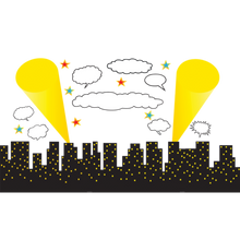 Load image into Gallery viewer, Superhero Cityscape Bulletin Board Display
