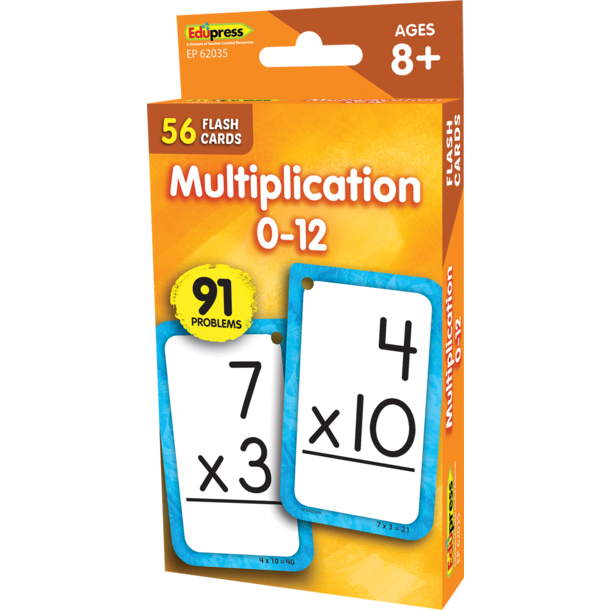 Multiplication 0-12 Flash Cards